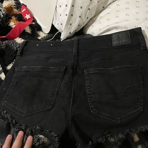 EUC. distressed denim shorts